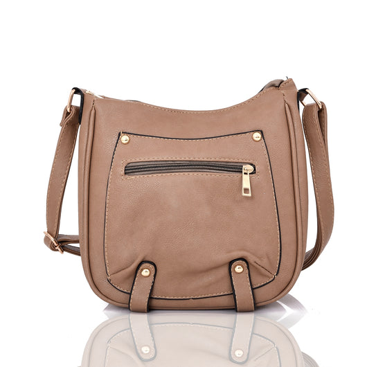 Harrie zip cross body bag nude image 1