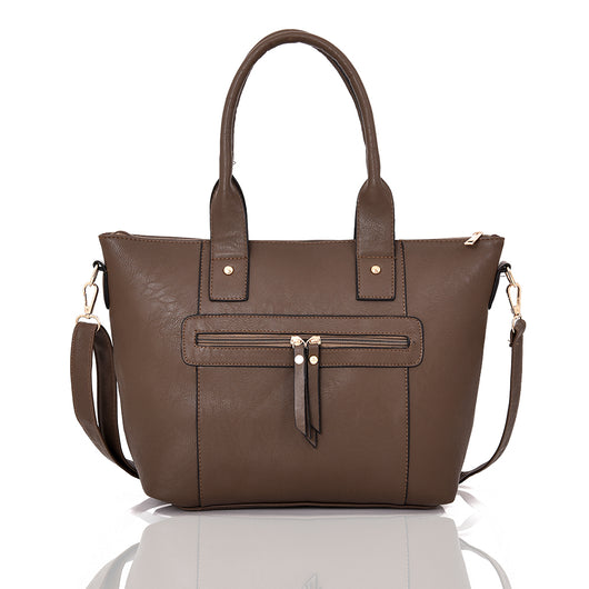 Carroll Tassel Zip Tote bag dark khaki image 1