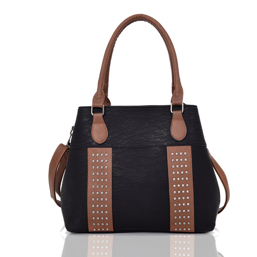 Sherlock Studded Tote Bag Black image 1