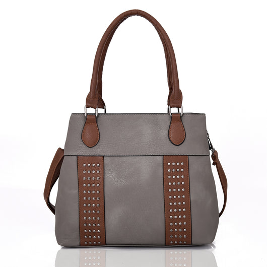 Sherlock Studded Tote Bag Grey image 1