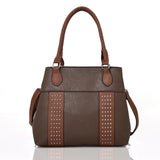 Sherlock Studded Tote Bag Dark Khaki image 1