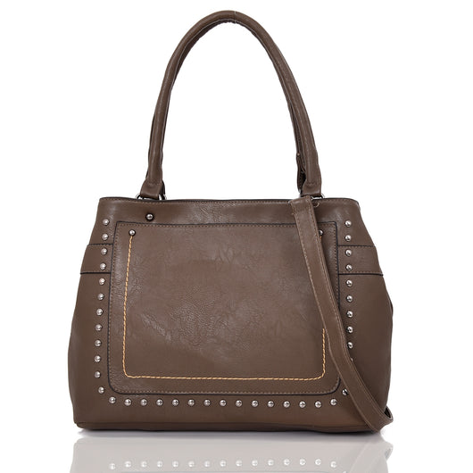 Kaylee Stud Tote Bag Dark Khaki image 1