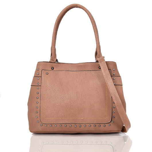 Kaylee Stud Tote Bag Nude image 1
