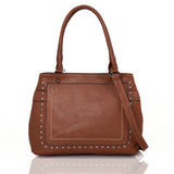 Kaylee Stud Tote Bag Red Brown image 1