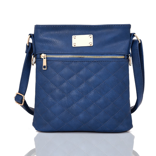 Maggie Quilted Cross Body Bag Navy Blue image 1