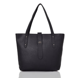 Victory pin stud detail shopper bag black image 1