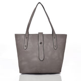 Victory pin stud detail shopper bag grey image 1