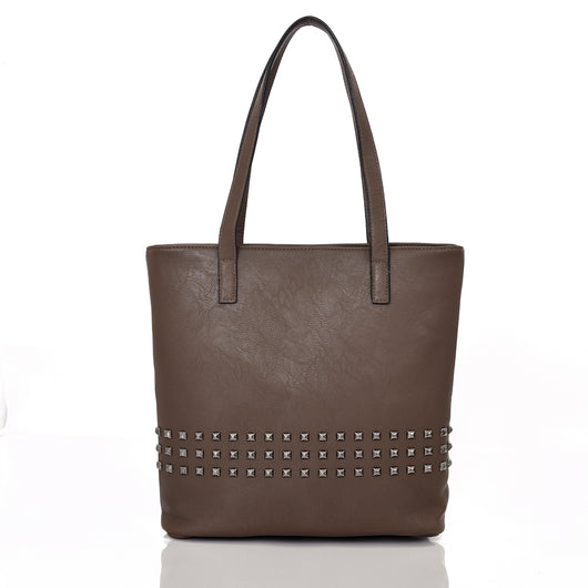 Benni Stud Shopper Bag Khaki image 1