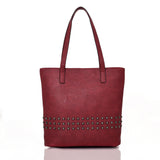 Benni Stud Shopper Bag Burgundy image 1