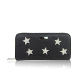 Glitter Star Long Zip Purse Black image 1
