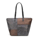 Panel Tote Shopper Bag Black/Gold image 1