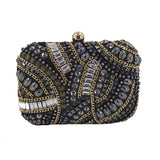Jewel embellished box clutch bag - Black image 1
