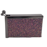 Chunky glitter two tone side clasp box bag - Multi image 1