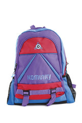 MOCHILA ROCKHOPPER PURPLE RED KOMUNITY