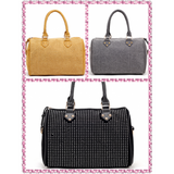 Diamante Bowler Bag - Yellow image