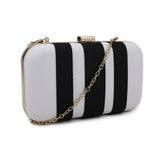 Stripe Panel Clutch - White/Black image