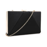 Contrast Material Panel Clutch - Black image