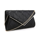 Embossed Cross Hatch Clutch - Black image