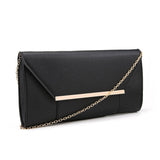 Panel Envelope Evening Bag - Black image