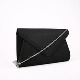 Large Glittery Envelope Clutch - Black image