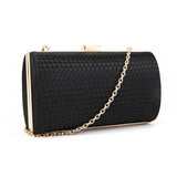 Crosshatch Material Clutch - Black image