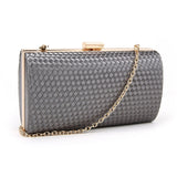 Crosshatch Material Clutch - Grey image