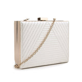 Arrow Stitch Box Clutch - Champagne image