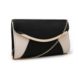 Curved Panel Clutch - Black/Ivory image