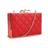 Quilted Box Clutch - Red image