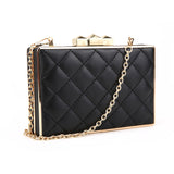 Quilted Box Clutch - Black image