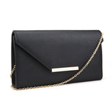 Textured Envelope Clutch - Black image