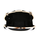 Striped Oval Clutch - Black/White image