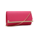 Squared Trim Clutch - Light Fuchsia image