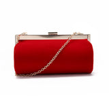 Velvet Clutch Bag - Red image