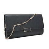 Textured Fold Clutch - Black image