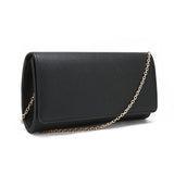 Plain Foldover Clutch - Black image