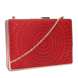 Laser Cut Box Clutch - Red image