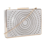 Laser Cut Box Clutch - Grey image
