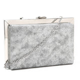 Metal Frame Clutch - Silver image