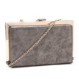 Metal Frame Clutch - Pewter image