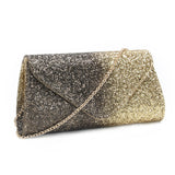 Glitter Envelope Clutch - Gold/Black image