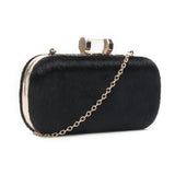 Furry Clutch Bag - Black image
