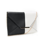 Contrast Envelope Clutch - Black White image