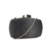 Ombre Glitter Evening Bag - Black/Silver image