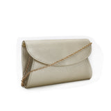 Curved Rounded Evening Bag - Gold image