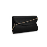 Curved Rounded Evening Bag - Black image
