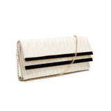 Double Bar Quilted Clutch - Ivory image