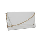 Simple Bar Foldover Clutch - White image