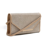 Contrast Envelope Shoulder Bag - Gold image