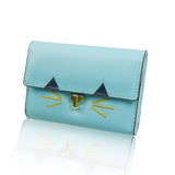 Kitty Face Purse Short - Light Blue image